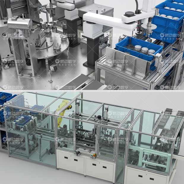 電動汽車壓縮機(jī)自動化裝配線三維動畫制作